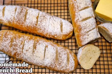 Light and Fluffy French Bread Recipe | Eggless French Bread with Yeast