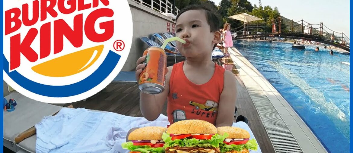 Burger king near swimming pool in Princes' Islands, Turkey. The best hamburger for kids. Burger king near swimming pool in Princes' Islands, Turkey. The best hamburger for kids.