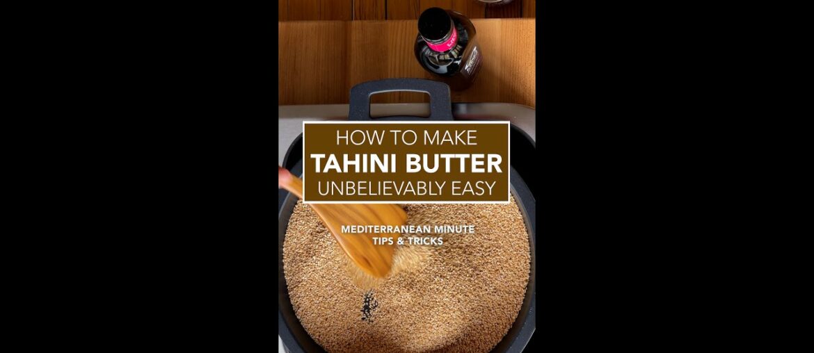 SAVE MONEY when you MAKE TAHINI BUTTER at home! Super SIMPLE, super FAST, super CREAMY. #shorts