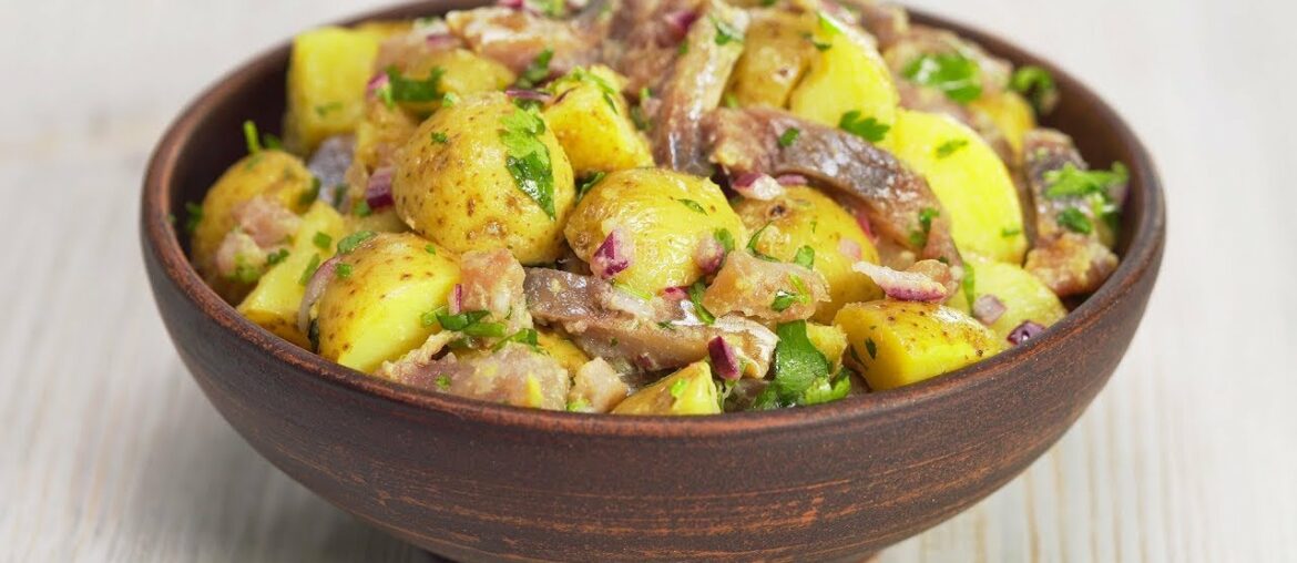French SMOKED HERRING & POTATO SALAD with Delicious Lemon & Dijon Dressing. Recipe by Always Yummy!