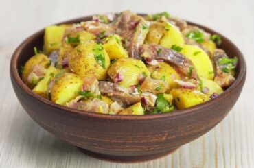 French SMOKED HERRING & POTATO SALAD with Delicious Lemon & Dijon Dressing. Recipe by Always Yummy!