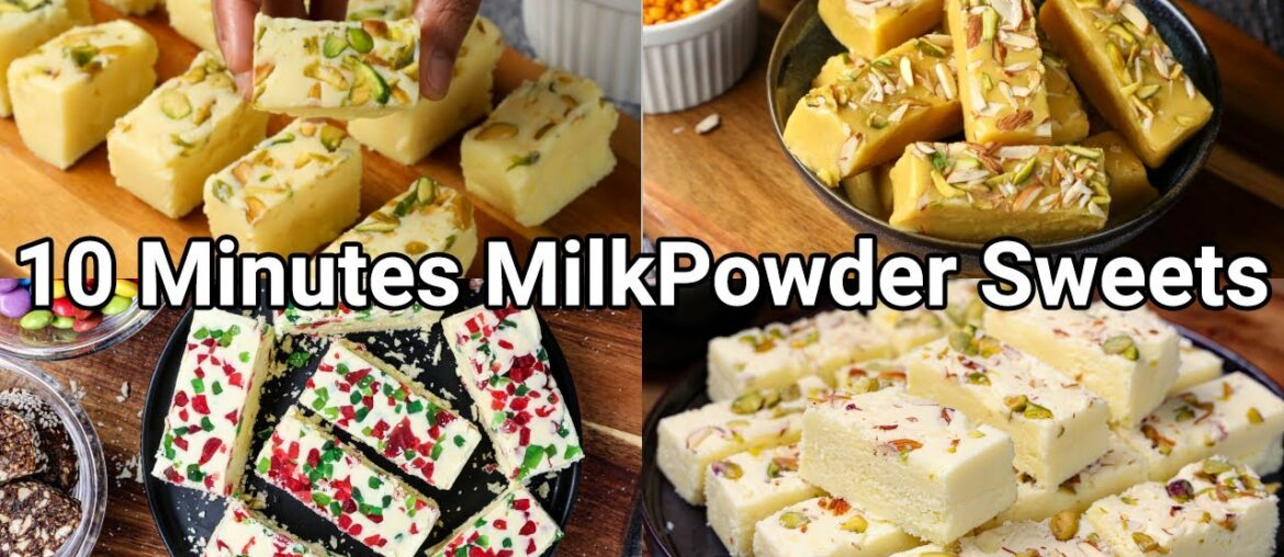 10 Mins Indian Milk Sweets Recipes | 4 Quick & Easy Milk Desserts Recipes | Milk based Recipes 10 Mins Indian Milk Sweets Recipes | 4 Quick & Easy Milk Desserts Recipes | Milk based Recipes