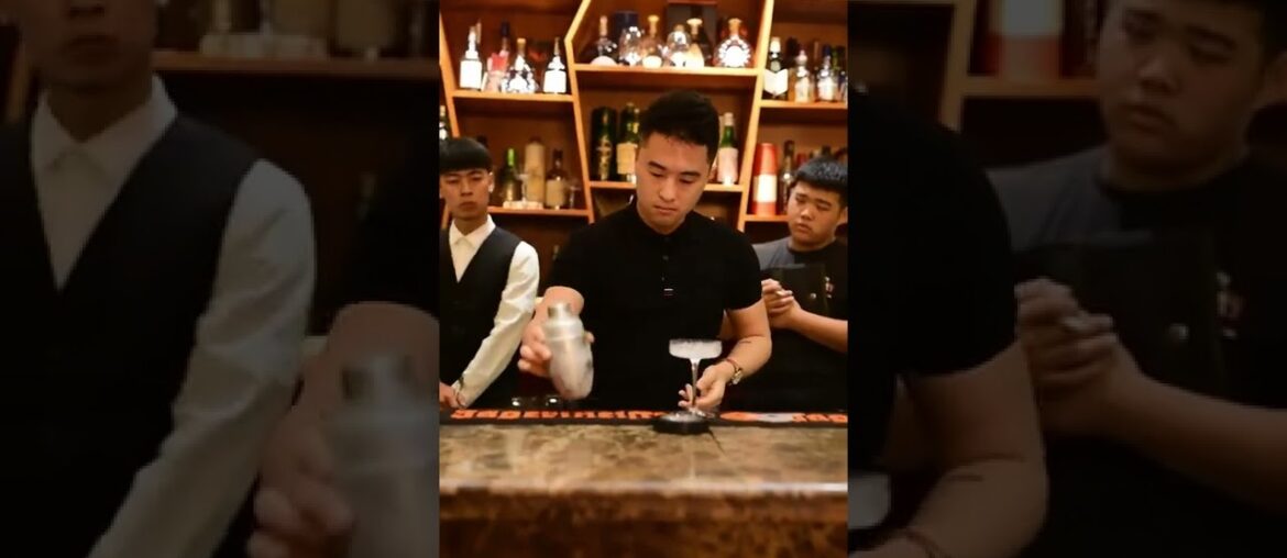 Fancy bartender French red wine Guess how many times yao  #shorts
