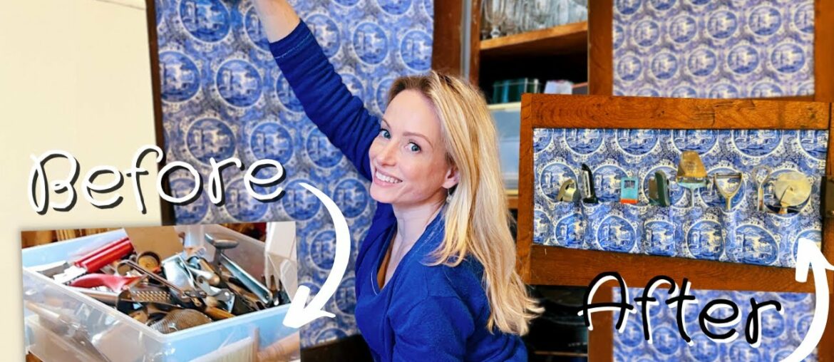 Making a DIY Cooking Utensil Organiser – fit for a chateau kitchen! Making a DIY Cooking Utensil Organiser - fit for a chateau kitchen!