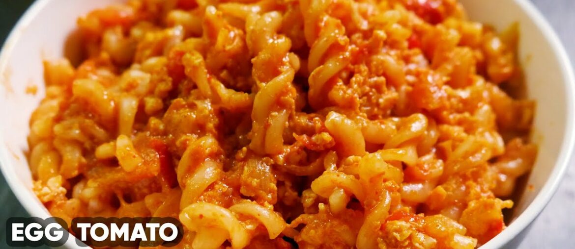FLUFFY EGG TOMATO PASTA FRENCH STYLE | EASY EGG TOMATO PASTA RECIPE