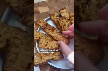 250 calories! Airfried lowcarb French toast sticks. #keto #ketorecipes #lowcarb #airfryer #Shorts