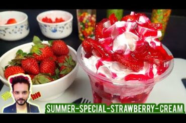 Summer Special Strawberry Cream - Restaurant Recipe - My kind of Productions