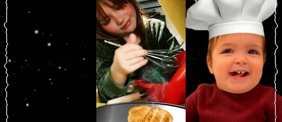 TOP SECRET RECIPE!! Chef Adley & helper Navey cook MAGiC Breakfast French Toast for Family #Shorts