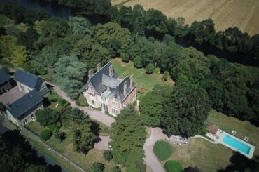 19th C chateau for sale views over river Creuse