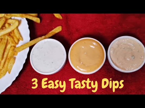 3 Simple Mayo Dips Recipe | Perfect For French Fries | Grilled | Broasted Chicken 3 Simple Mayo Dips Recipe | Perfect For French Fries | Grilled | Broasted Chicken
