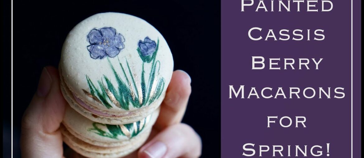 Cassis Berry Macarons | MAKING HAND-PAINTED MACARONS IN MY FRENCH KITCHEN! | Recipes Included