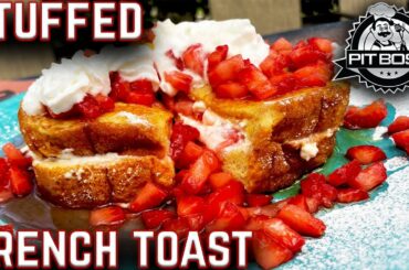 HOW TO MAKE THE BEST STUFFED FRENCH TOAST ON FLAT TOP GRILL! ULTIMATE PIT BOSS SIERRA GRIDDLE COOK!