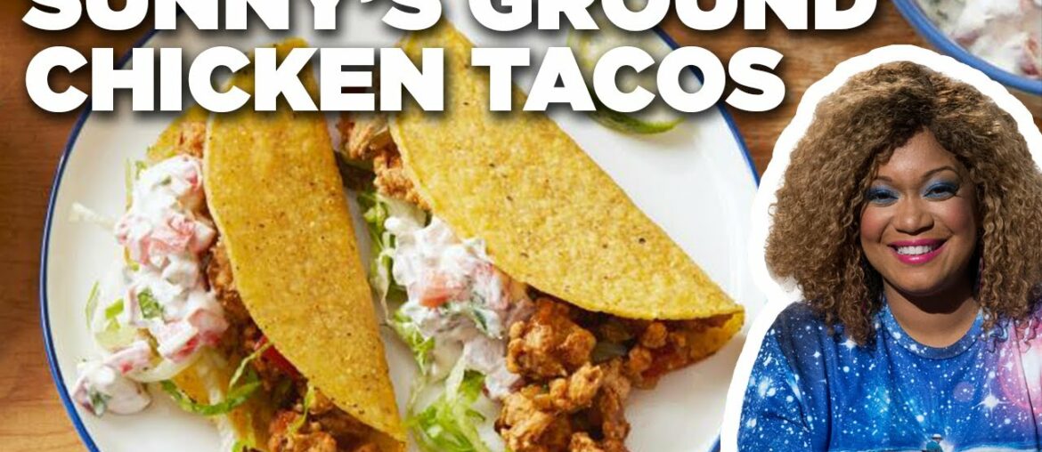 Sunny Anderson's Ground Chicken Tacos | Cooking for Real | Food Network Sunny Anderson's Ground Chicken Tacos | Cooking for Real | Food Network