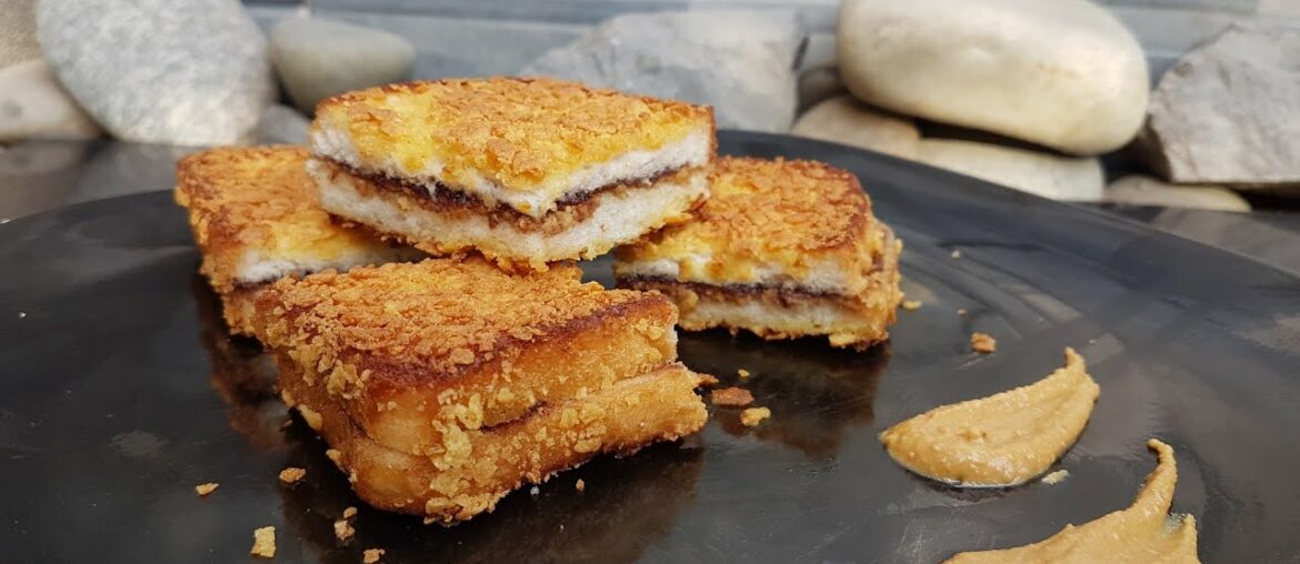 Crunchy French Toast Sandwich - Nida's Cuisine - French Toast Recipe - Breakfast Recipes