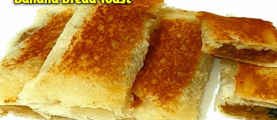 Eggless Banana Bread Toast | Eggless Banana Stuffed French Toast | Bread recipes | lunchbox recipes