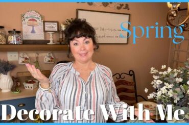 New Decorate With Me For Spring In My Dining Room | Drink Station | Server | Spring Decor Ideas