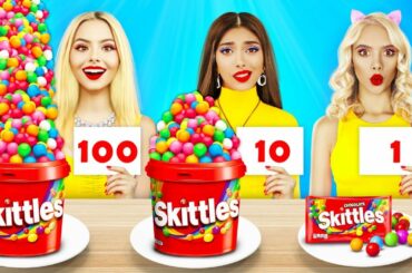 100 Layers of Food Challenge | Epic Food War with Layers of Chocolate Sweets by RATATA CHALLENGE