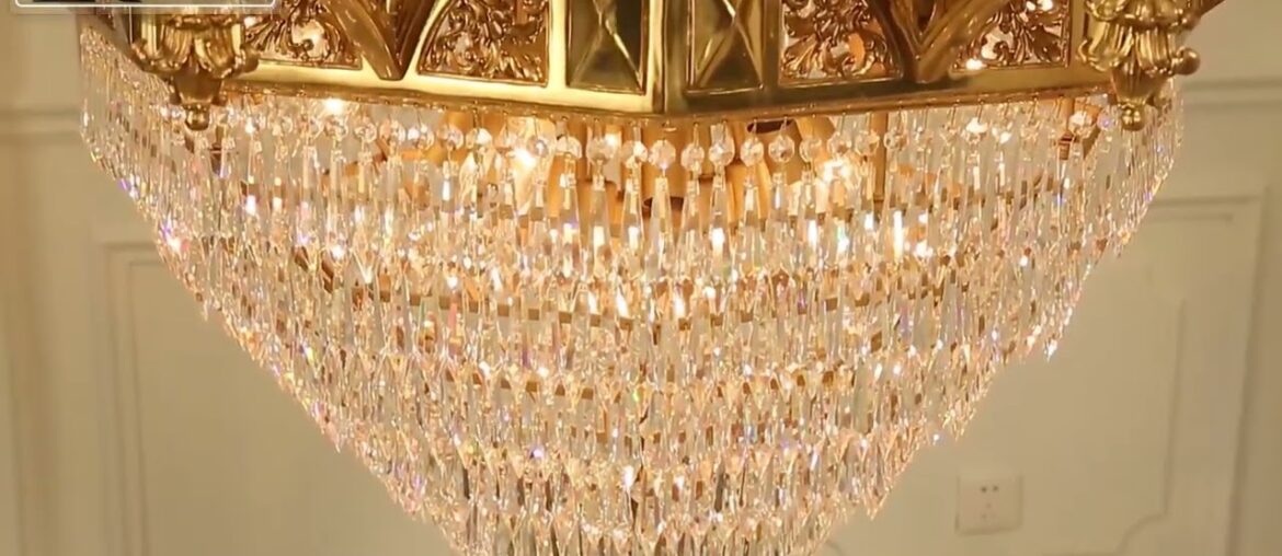 Retro French Style Copper Crystal Chandelier With 40 Lights W63" Retro French Style Copper Crystal Chandelier With 40 Lights W63"
