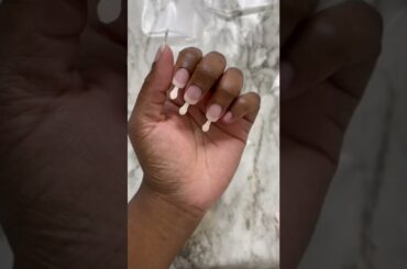 Kiss salon acrylic french nude press on nail tutorial #kissproducts #pressonnails #howto