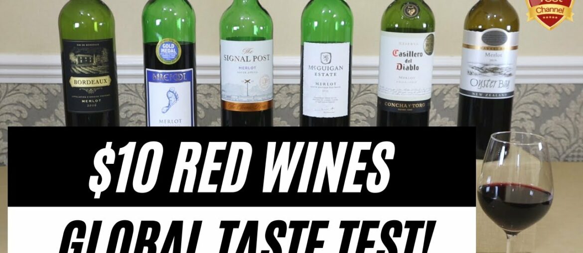 RED WINE TASTE TEST COMPARISON! | Best BUDGET MERLOT in the World? | France vs US, NZ, OZ, Chile, SA