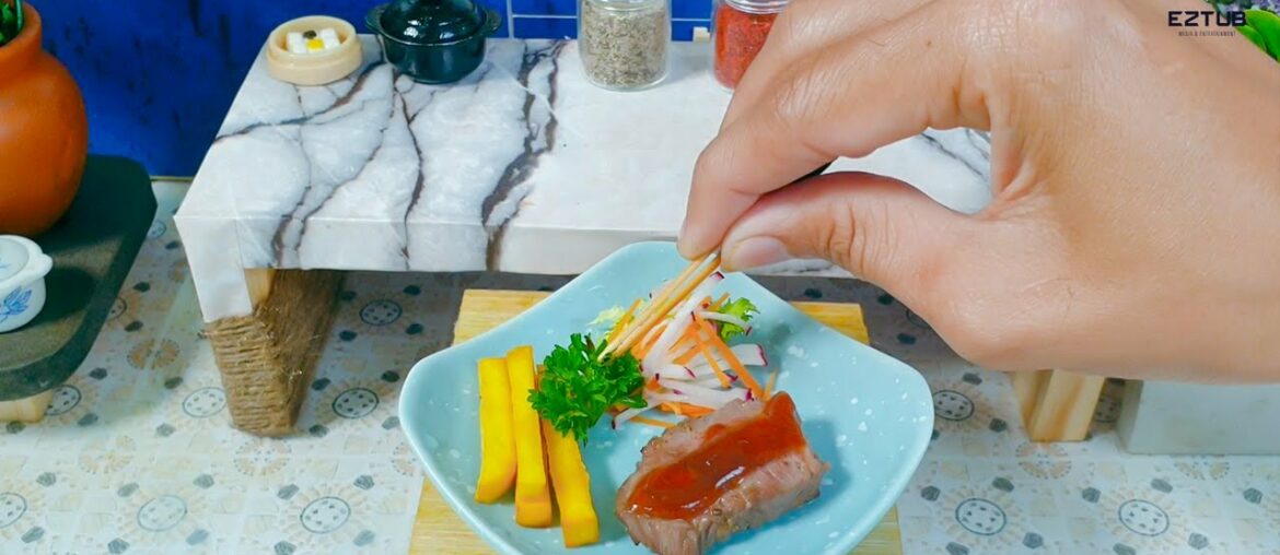 How to Cook Miniature Beef steak and French fries Recipes / Sheet Pan Steak and Fries / Mini Food How to Cook Miniature Beef steak and French fries Recipes / Sheet Pan Steak and Fries / Mini Food