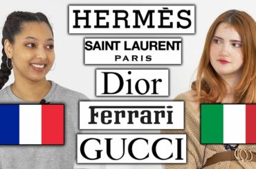 French and Italian LUXURY BRANDS  Pronunciation Comparison! (English, French, Italian, German)