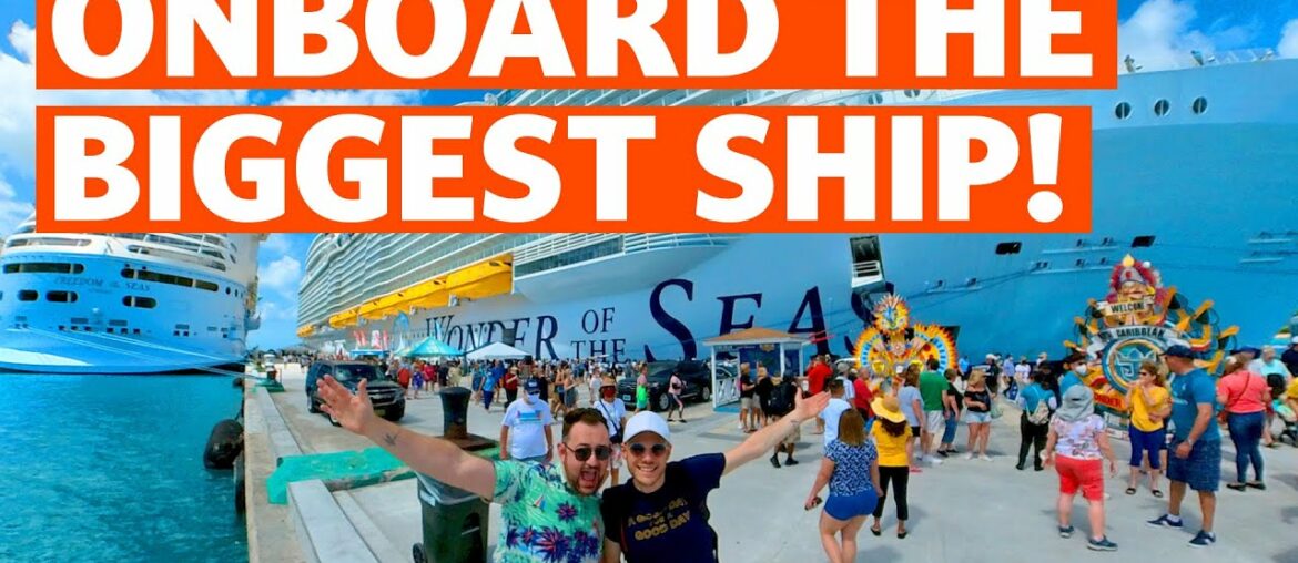 Boarding the LARGEST Cruise Ship In The World: Wonder of the Seas