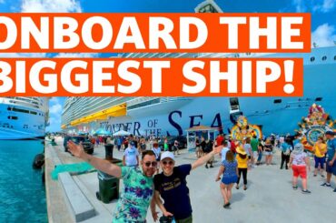 Boarding the LARGEST Cruise Ship In The World: Wonder of the Seas