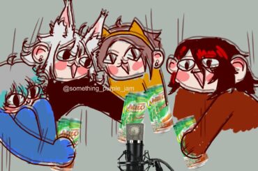 Vox Akuma, Nina Kosaka and Ike Eveland Drinks Milo for the First Time