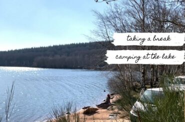 Taking a break: ruins of a chateau and camping at the lake