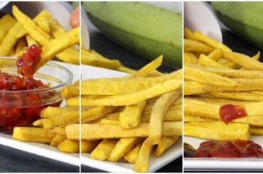 Crispy French Fries Made With Green Plantain #shorts