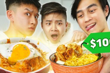 Who Can Make the Best Instant Ramen with $100 (COOKOFF)