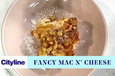 A luxurious mac and cheese made with white wine