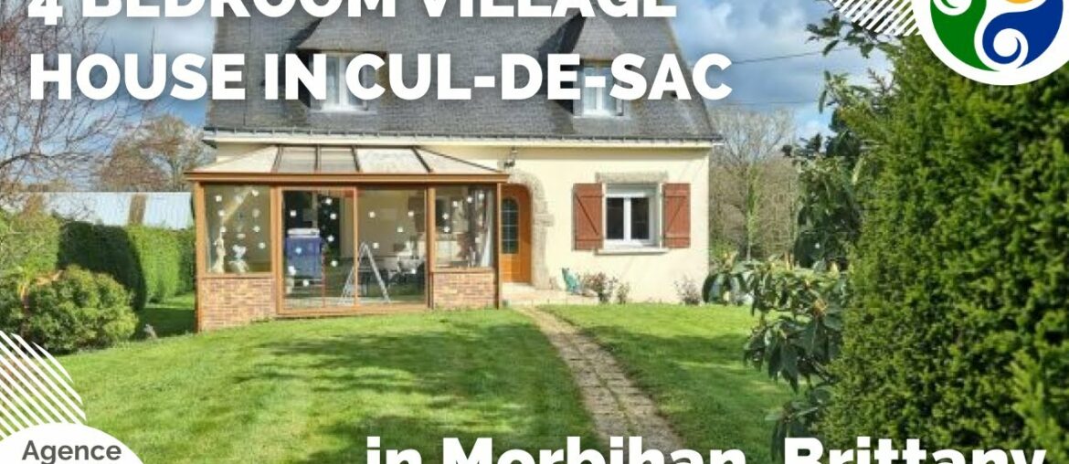 FRENCH HOUSE FOR SALE - 4 Bedroom village house in Brehan, Central Brittany, France