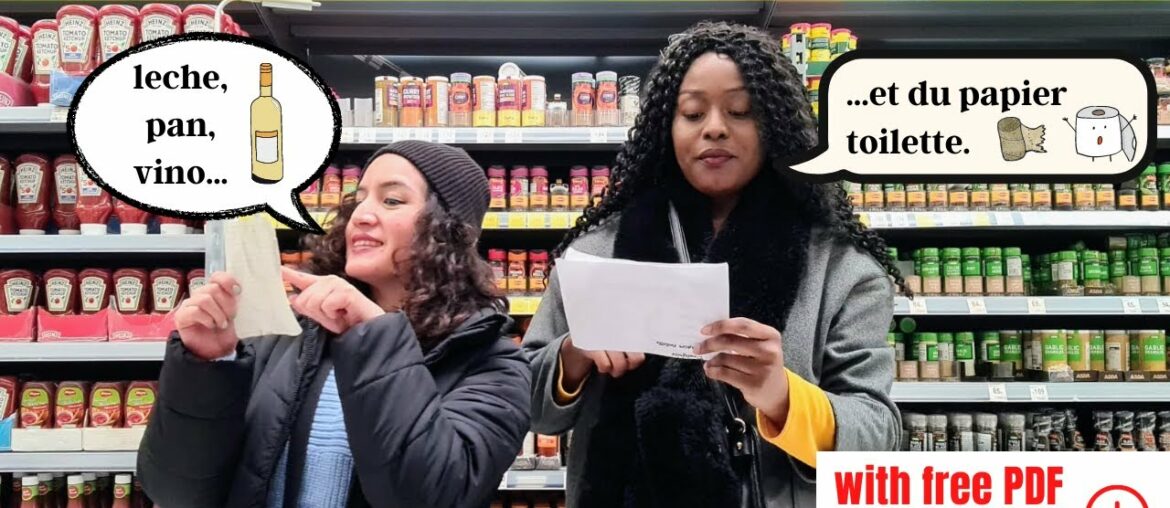 At the supermarket - Useful vocabulary in French and Spanish