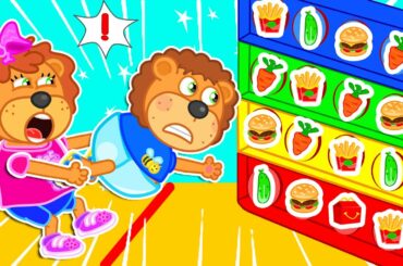 Vegetables or French Fries. Learns Healthy Food Choices. Kids Healthy Habits | Lion Family | Cartoon