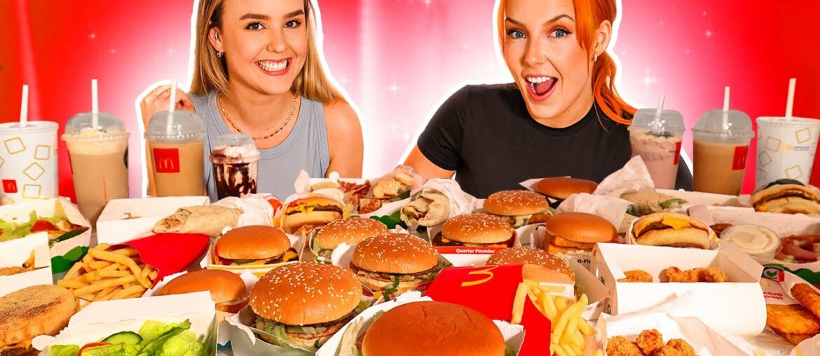 AUSTRALIAN GIRLS EAT THE ENTIRE MCDONALDS MENU! (w/ ilsa) AUSTRALIAN GIRLS EAT THE ENTIRE MCDONALDS MENU! (w/ ilsa)