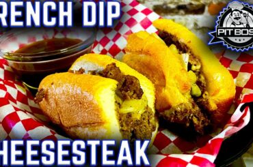 OUR BEST CHEESESTEAK YET?! FRENCH DIP CHEESESTEAK MADE ON PIT BOSS SIERRA ULTIMATE GRIDDLE!