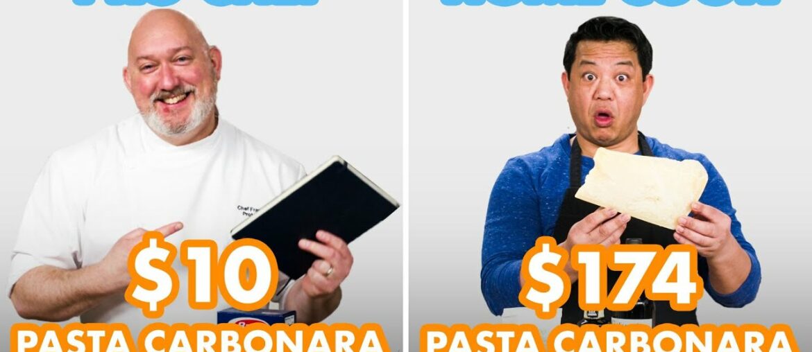 $174 vs $10 Pasta Carbonara: Pro Chef & Home Cook Swap Ingredients | Epicurious $174 vs $10 Pasta Carbonara: Pro Chef & Home Cook Swap Ingredients | Epicurious