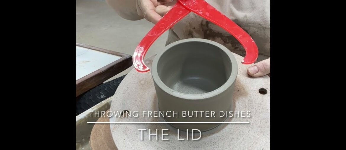 Throwing French butter dishes and a coffee mug on the pottery wheel Throwing French butter dishes and a coffee mug on the pottery wheel