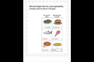French Food La Nourriture Google Drive Activities