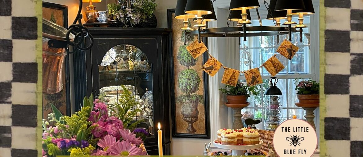 5 FRENCH/ENGLISH COUNTRY SPRING VIGNETTE IDEAS || VINTAGE TEA CUPS, PLATES, & TRAYS