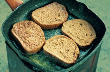 Different French toast recipes in winter nature