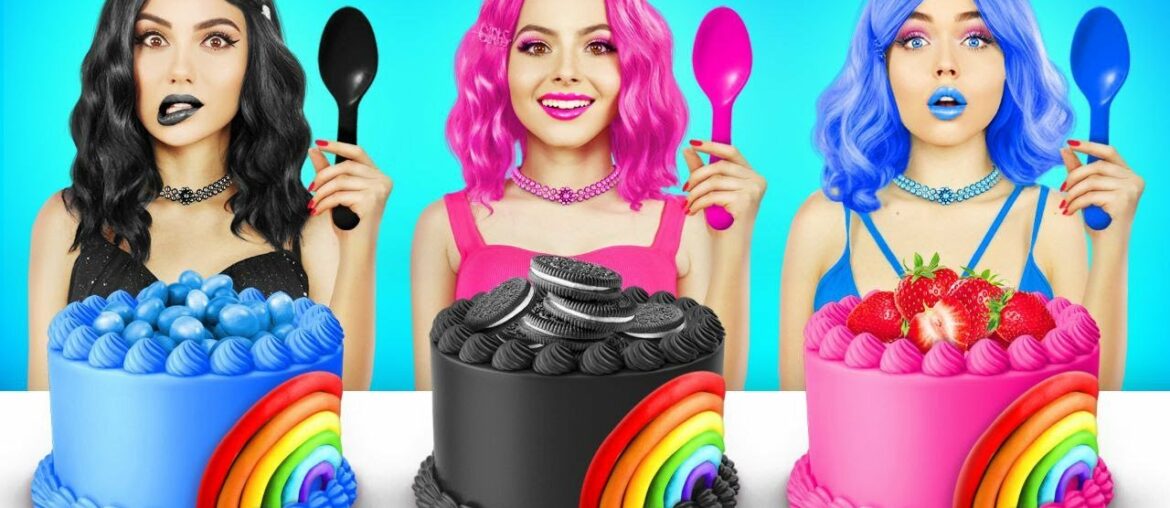 Black VS Pink VS Blue Food Challenge | Having Food of The Same Colors by RATATA CHALLENGE Black VS Pink VS Blue Food Challenge | Having Food of The Same Colors by RATATA CHALLENGE