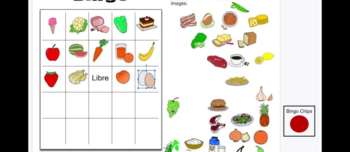 La Nourriture French Food Vocabulary Digital and Printable Bingo La Nourriture French Food Vocabulary Digital and Printable Bingo