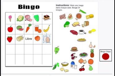 La Nourriture French Food Vocabulary Digital and Printable Bingo