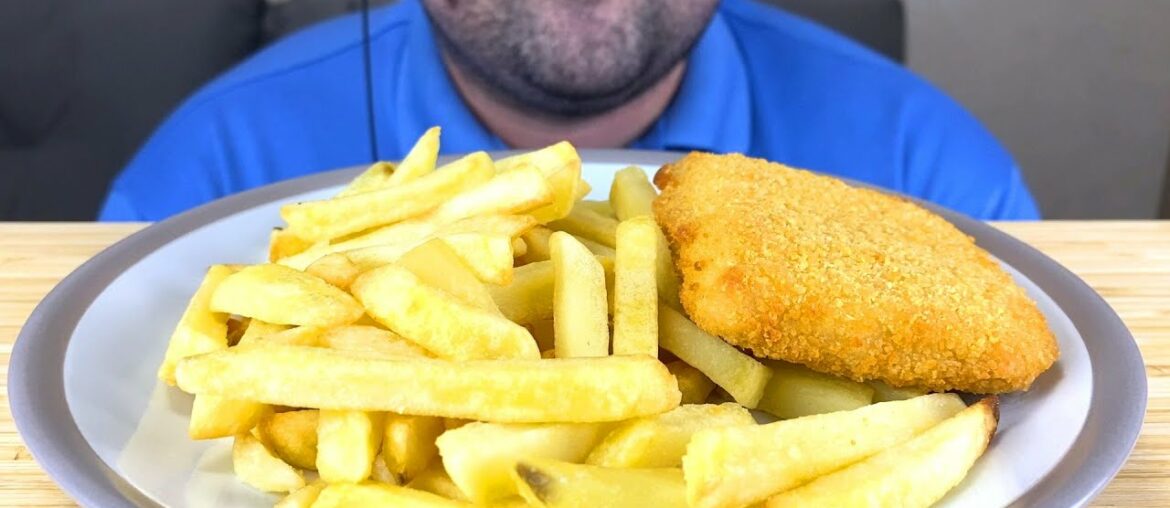 ASMR MUKBANG FRIED CHICKEN WITH CHEESE AND HAM & FRENCH FRIES (EATING SOUNDS) EATING SHOW