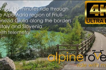 39km 120 minute ride through the Alpe-Adria Friuli wine region in Italy and Slovenia - With Overlay