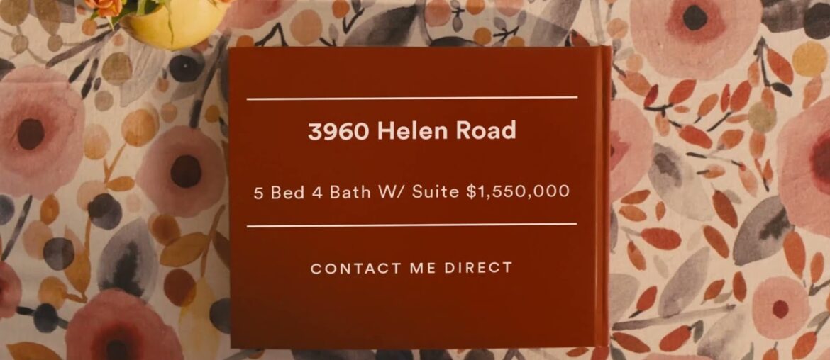 3960 Helen Road, Strawberry Vale – Saanich BC. 5 Bed 4 Bath w/ 2 bedroom suite. 3960 Helen Road, Strawberry Vale - Saanich BC. 5 Bed 4 Bath w/ 2 bedroom suite.