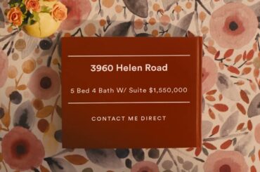 3960 Helen Road, Strawberry Vale - Saanich BC. 5 Bed 4 Bath w/ 2 bedroom suite.